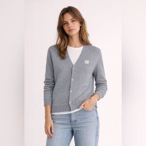 Acne Studios Gray V-Neck Button Cardigan